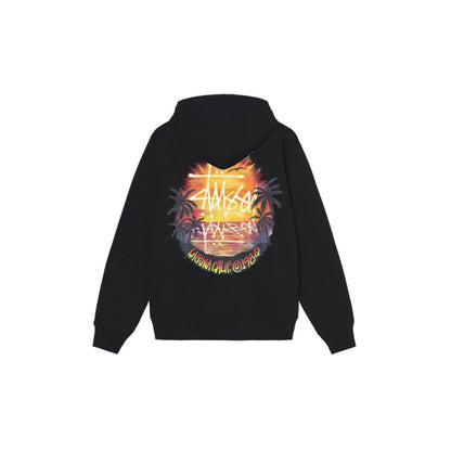 Stu$$y SS24 sunset palm tree scenic graphic print hoodie