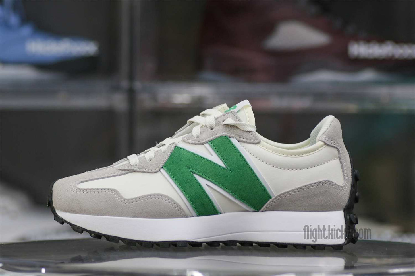 New Balance Wmns 327 Rain Cloud Varsity Green