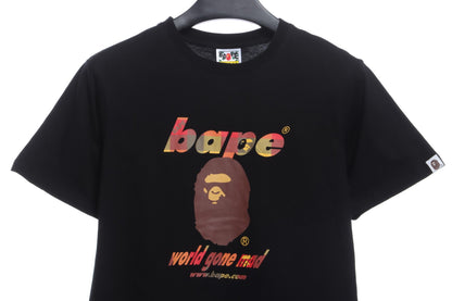 BAPE ape head crazy world series short sleeves