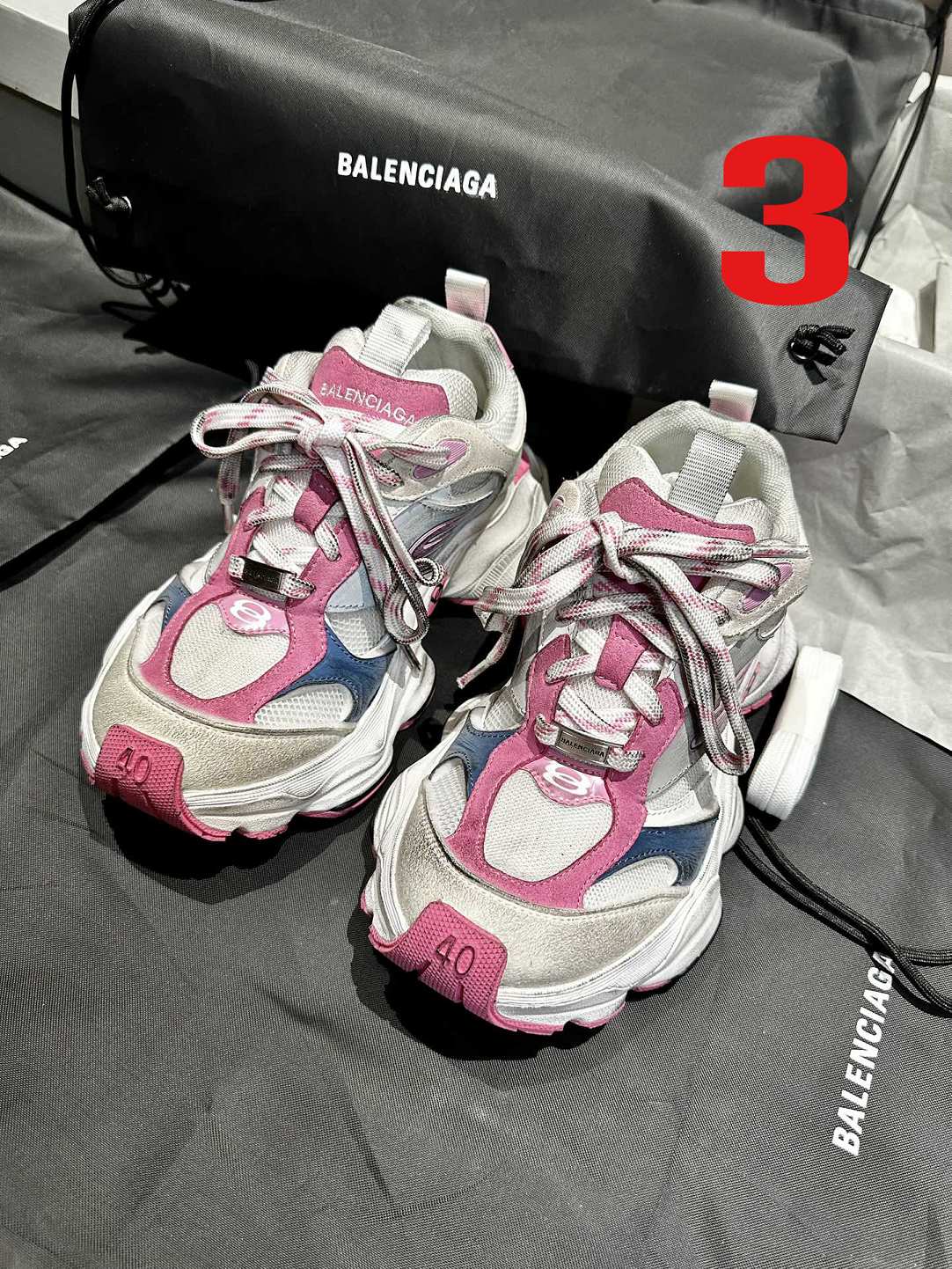 Balenciag* Cargo Sneaker Grey Black Yellow