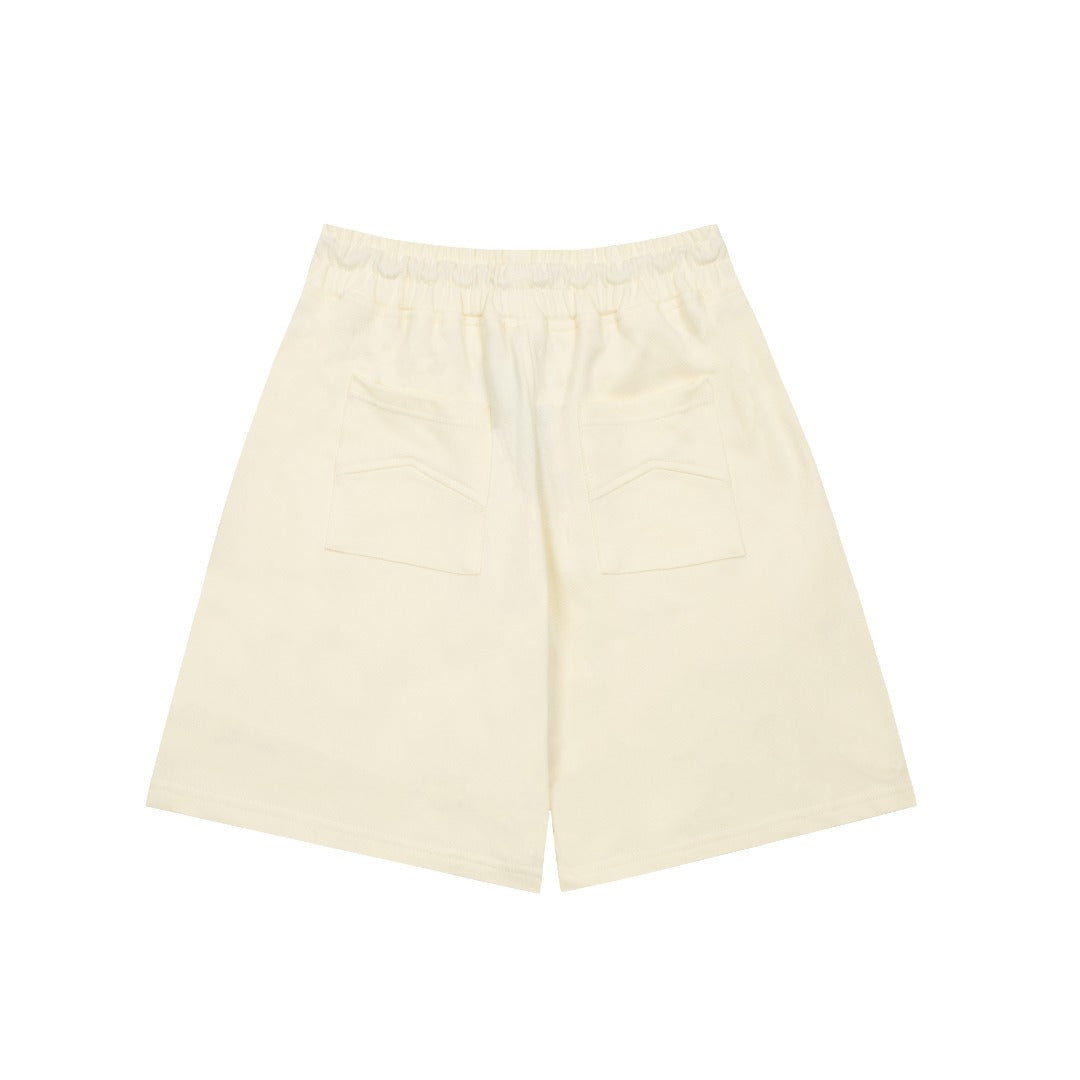 Rhud3 2023ss mens and womens classic pearl letter floral shorts