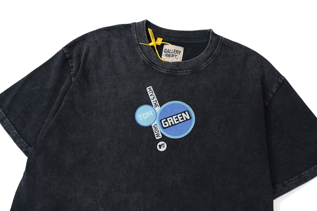 GALLERY DEPT. Alphabet portrait print short-sleeved T-shirt black