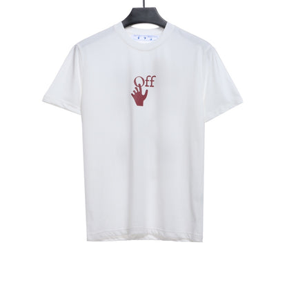 OW logo red graffiti arrow skull short sleeves