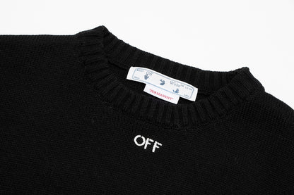 OFF-WHITE OW Arrow-Embroidered Sweater
