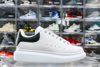 Alexander McQueen Oversized Sneaker  White Black (Black Leather Heel)