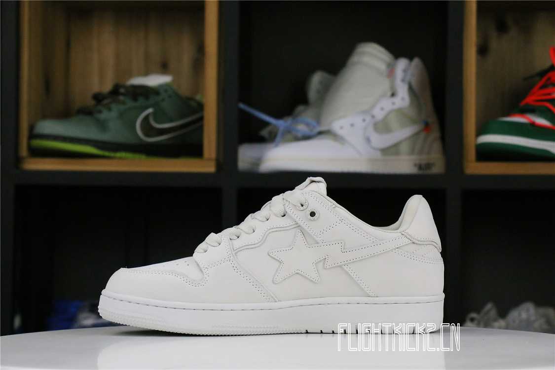 A Bathing Ape Bape SK8 Sta Triple White