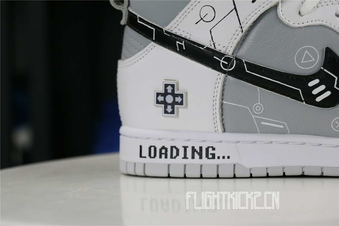 Nike Dunk High Video Game White Grey Black PS5 Loading