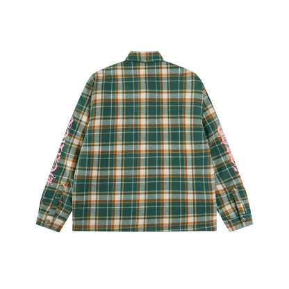 Chrome Hearts plaid design with silver embellishments, cotton-padded jacket