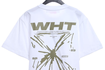 OW Sketch Splashed Ink Arrow Letter Short Sleeves