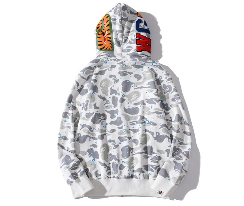 Bape Camo Double Shark Full Zip Hoodie