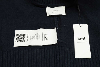 Am1 2024SS classic black jacquard big heart turtleneck sweater 9W4H6OLO