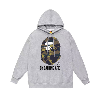 BAPE Ape Head cartoon graphic print hoodie B4K43DJT