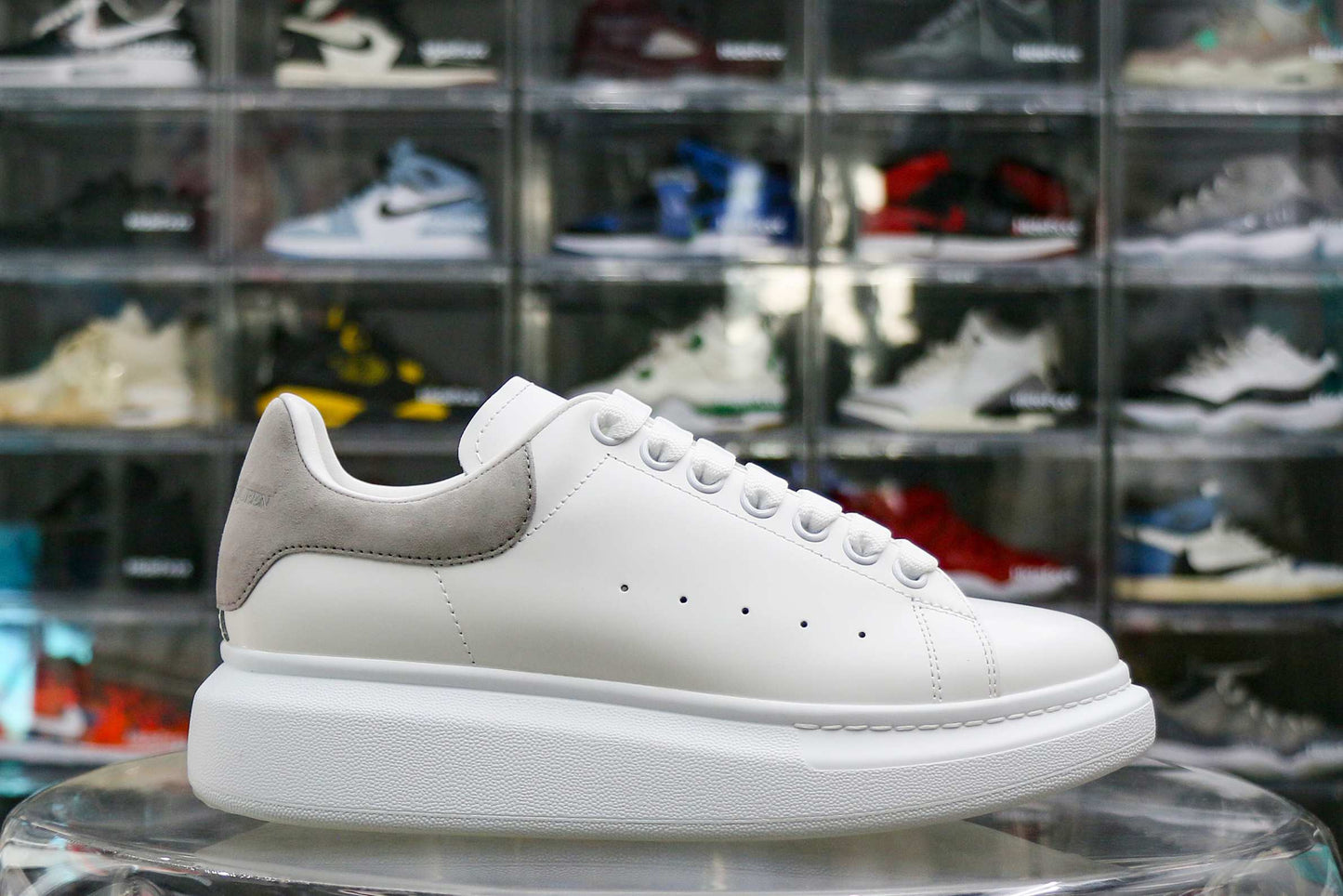 Alexander McQueen Oversized Sneaker White Grey Suede