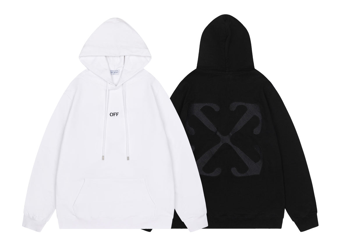 Off-White 24SS new embroidered scythe and arrow loose-fit hoodie