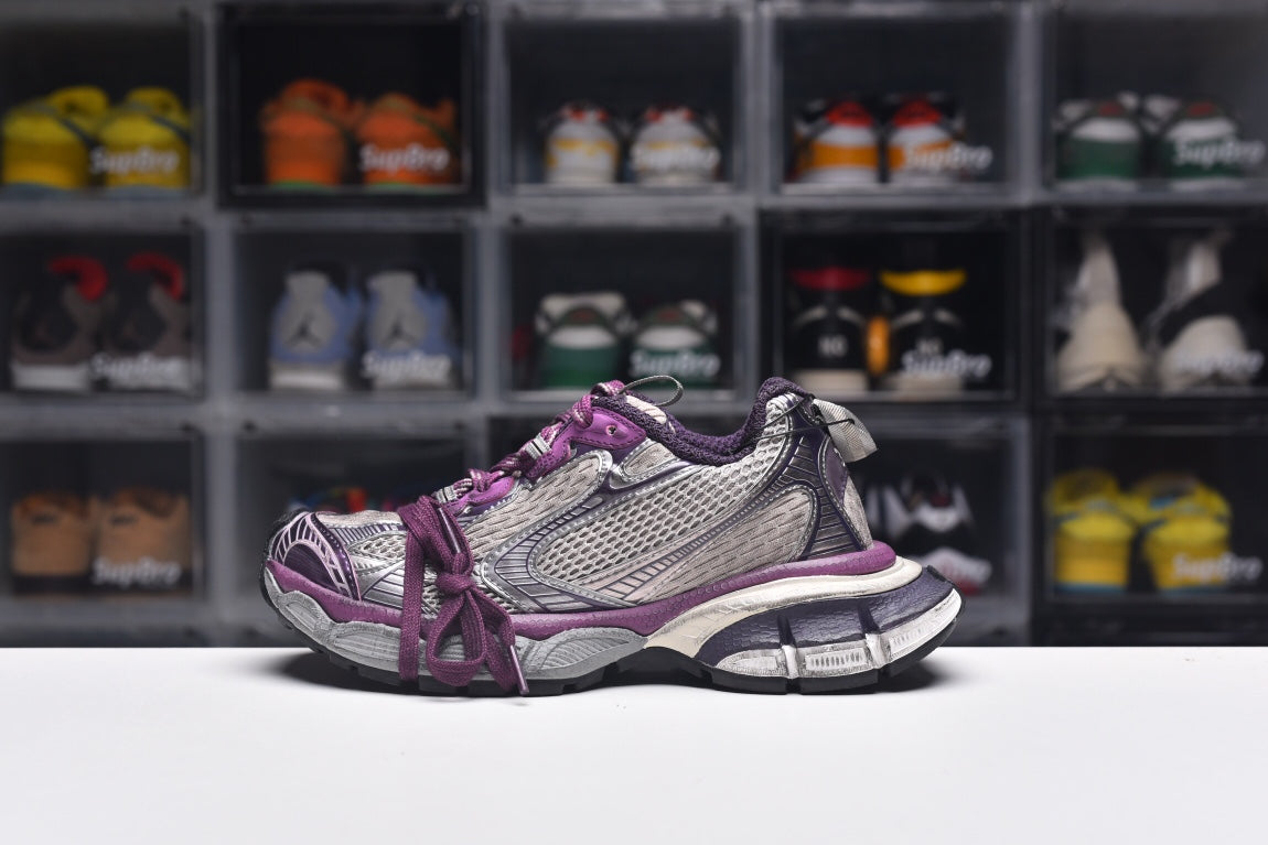 Balenciag* Cargo Sneaker Grey Purple