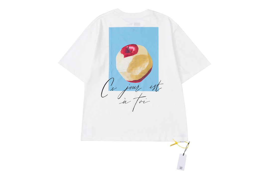 D3SCENDANT 脳 RH apple fruit print short-sleeved T-shirt