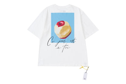 D3SCENDANT 脳 RH apple fruit print short-sleeved T-shirt
