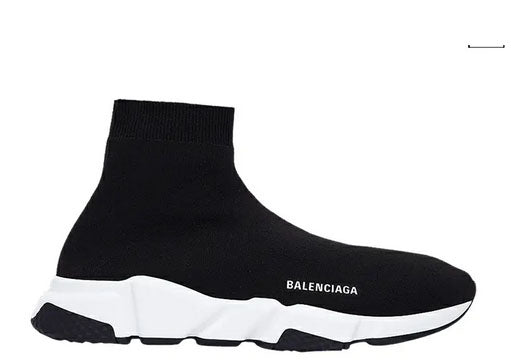 BALENCIAG* MENS SPEED RECYCLED KNIT SNEAKER IN WHITE