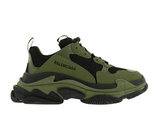Balenciag* Triple S Sneaker Black Khaki