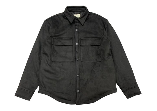 Fear of God F0G Heavyweight and Superb Black Suede Shirt Jacket