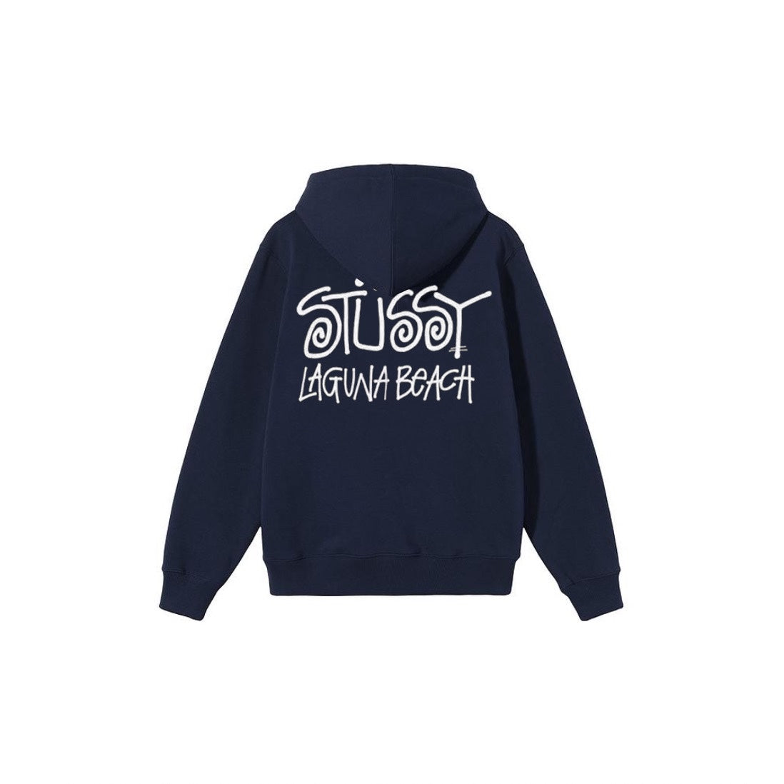 Stu$$y LAGUNA BEACH short-sleeve hoodie with script logo graphic print