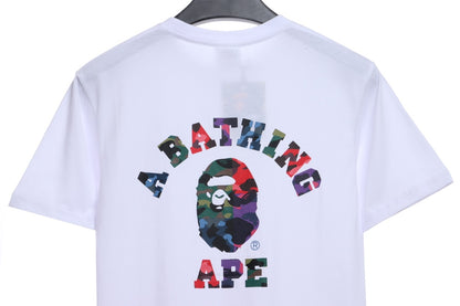 BAPE colorful camouflage printing short sleeves
