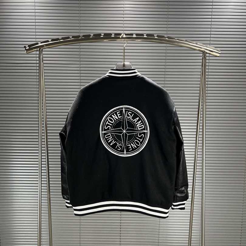 Stone 1Sland stone island splicing baseball tweed jacket