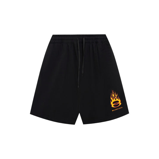 Balancig* flame shorts gradient print Pants