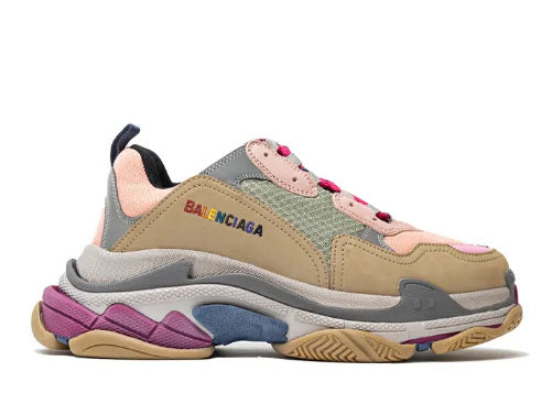 Balenciag* Wmns Triple S Beige Pink Grey