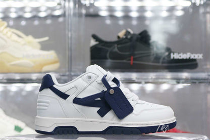 Off-White White Navy Blue Out Of Office Sneaker