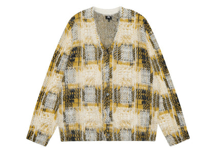 Stussy Hairy Plaid Cardigan Sweater PHXUH5HX