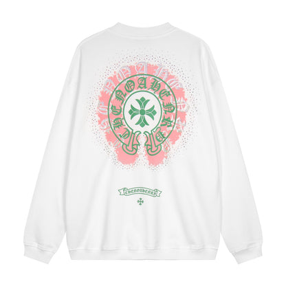 Chrome Hearts latest heavy-weight basic crewneck sweatshirt in white OYP1C7DU