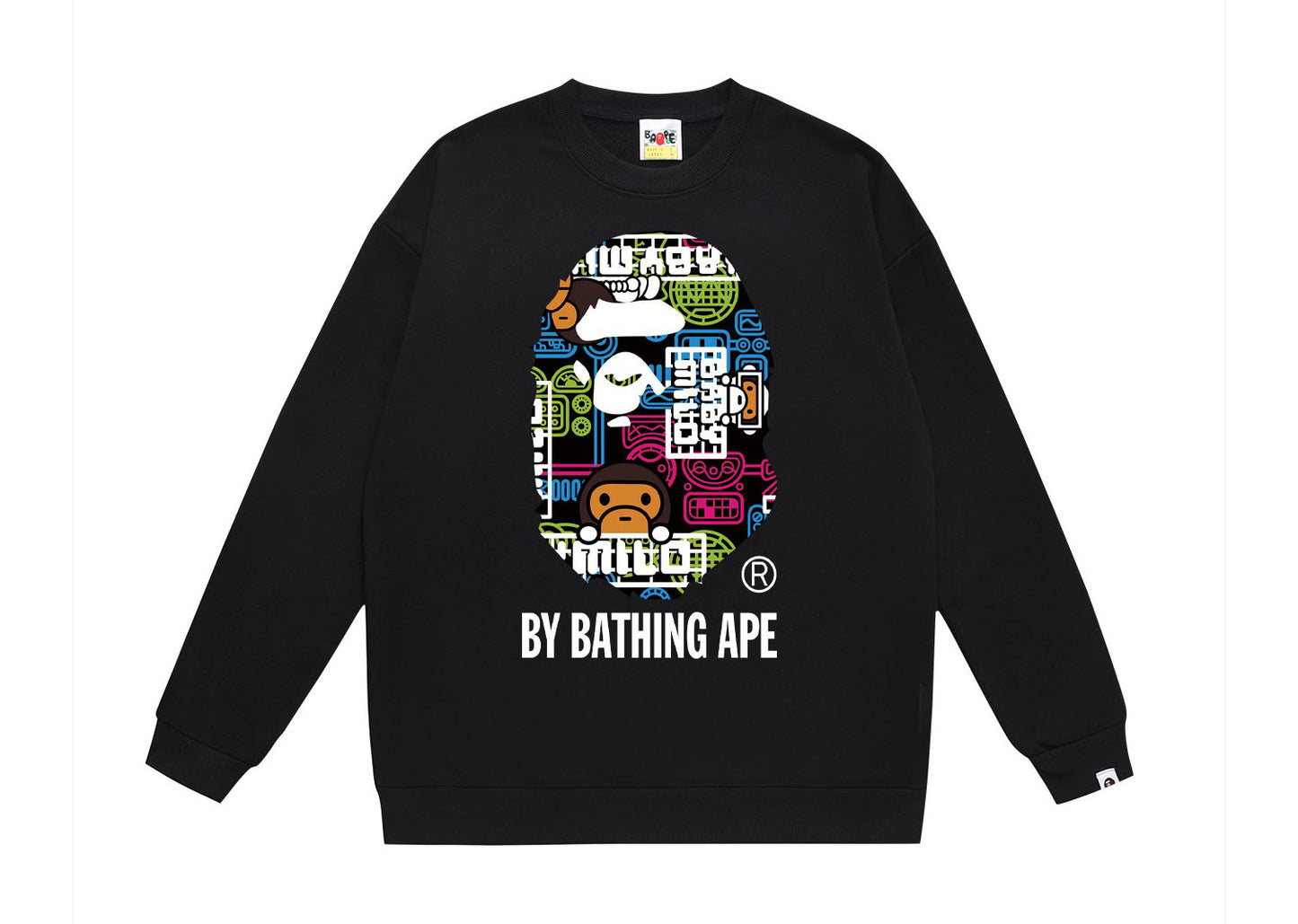 BAPE Ape Head cartoon graphic crewneck sweatshirt
