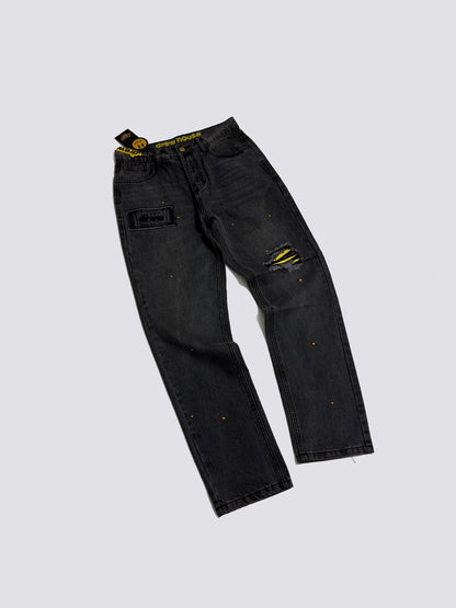 Drew House Broken Hole Washed Splash Ink Jeans