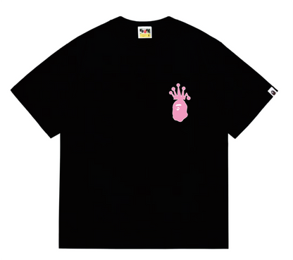 BAPEStuss! Pink Color logo lettering Tee