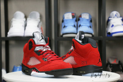 Air Jordan 5 Retro Raging Bull Red Suede
