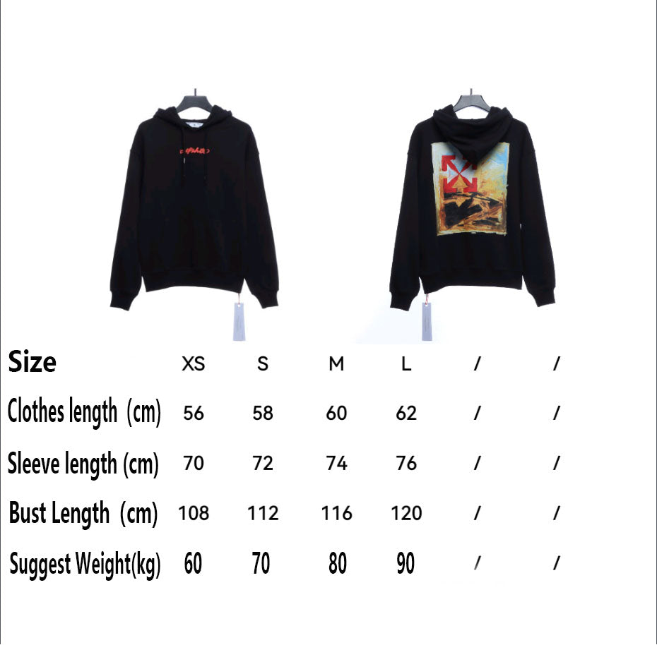 OFFWHITE (OW) environmental limited logo red arrow hoodie