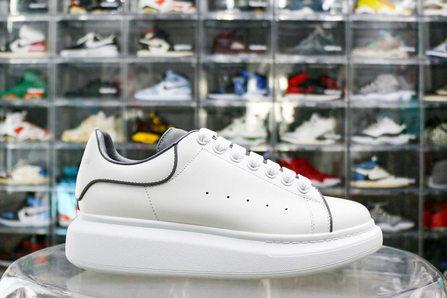 Alexander McQueen Oversized Sneaker White Gray 3M