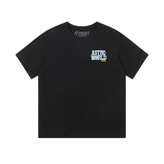 Travis Scott Cactus Jack Astroworld Staff head printing short sleeves