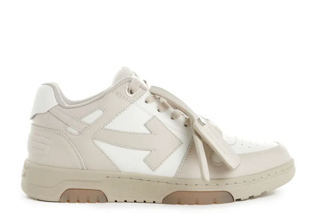 Off-White White & Beige Out Of Office Sneakers