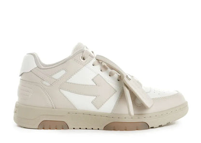 Off-White White & Beige Out Of Office Sneakers