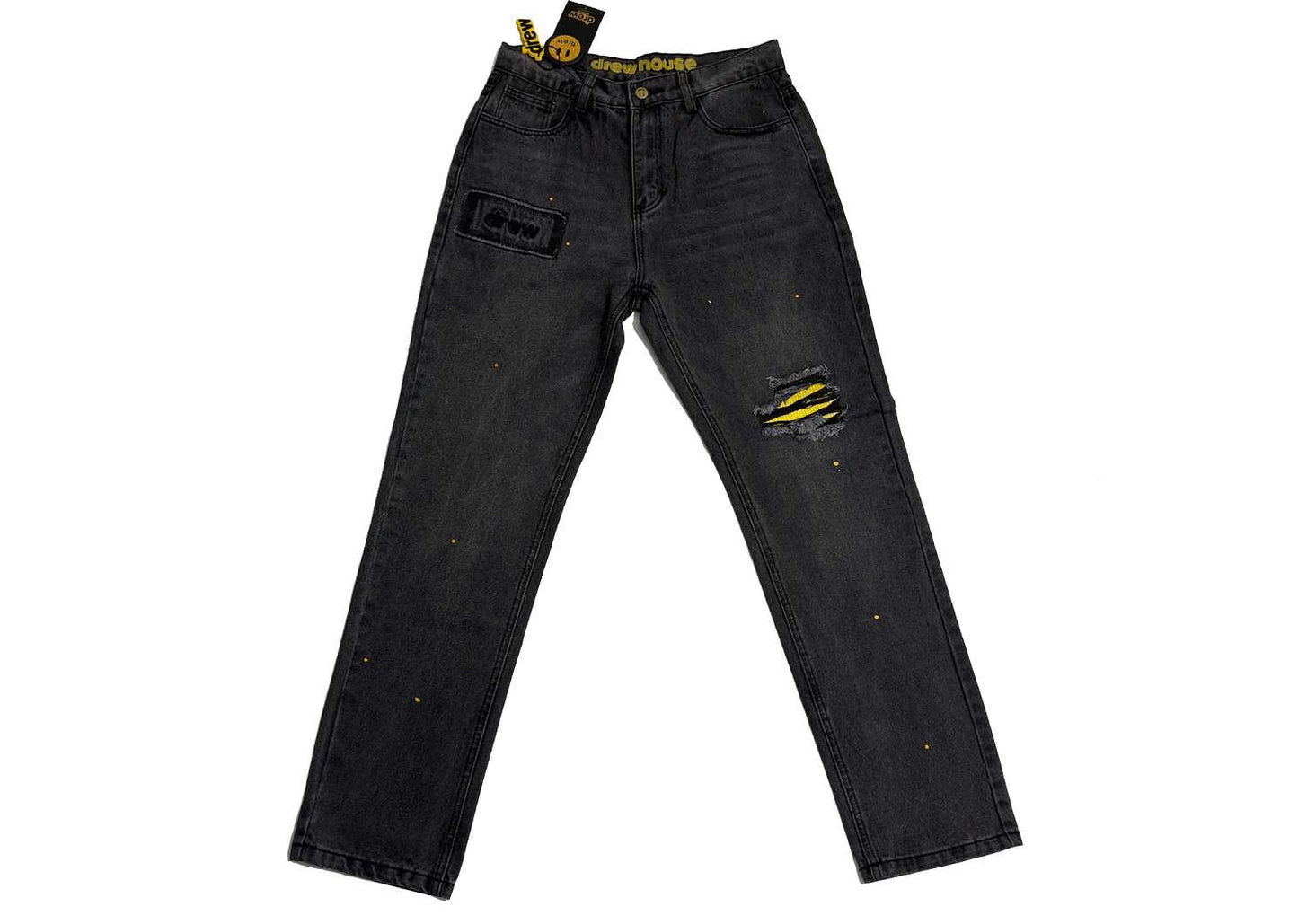 Drew House Broken Hole Washed Splash Ink Jeans