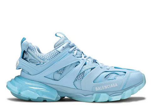 Balenciag* Track Sneaker Clear Sole Light Blue