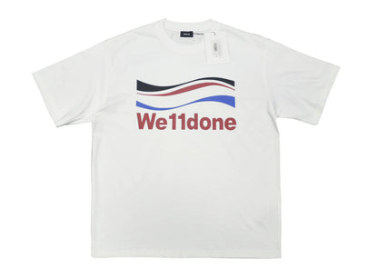 WE11D0NETRACK Sea wave with three stripes T-Shirt