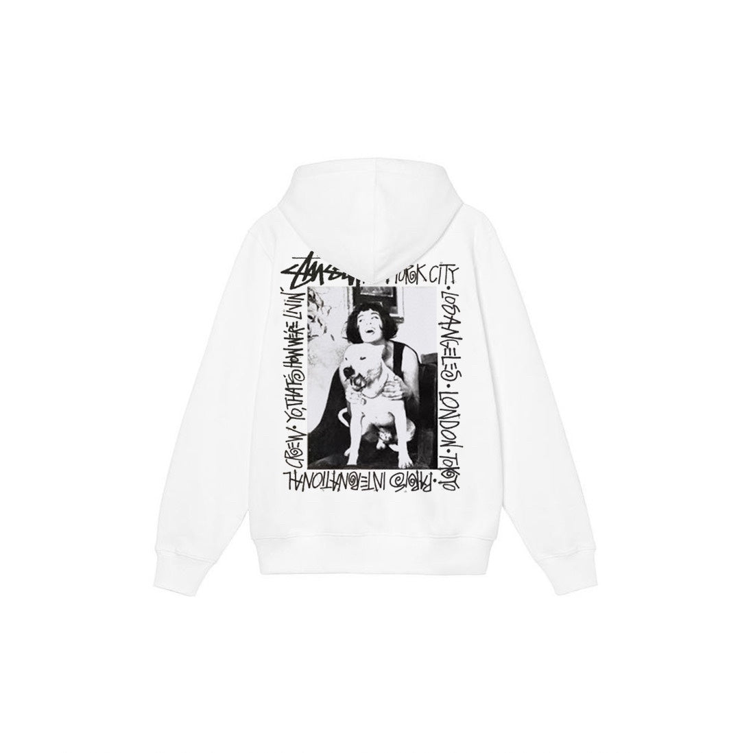 Stu$$y scenic and character graphic print hoodie