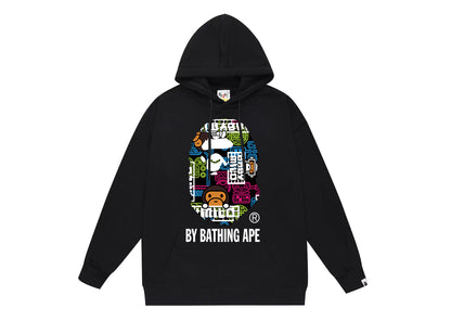 BAPE Ape Head cartoon graphic print hoodie TZ4LA1SU