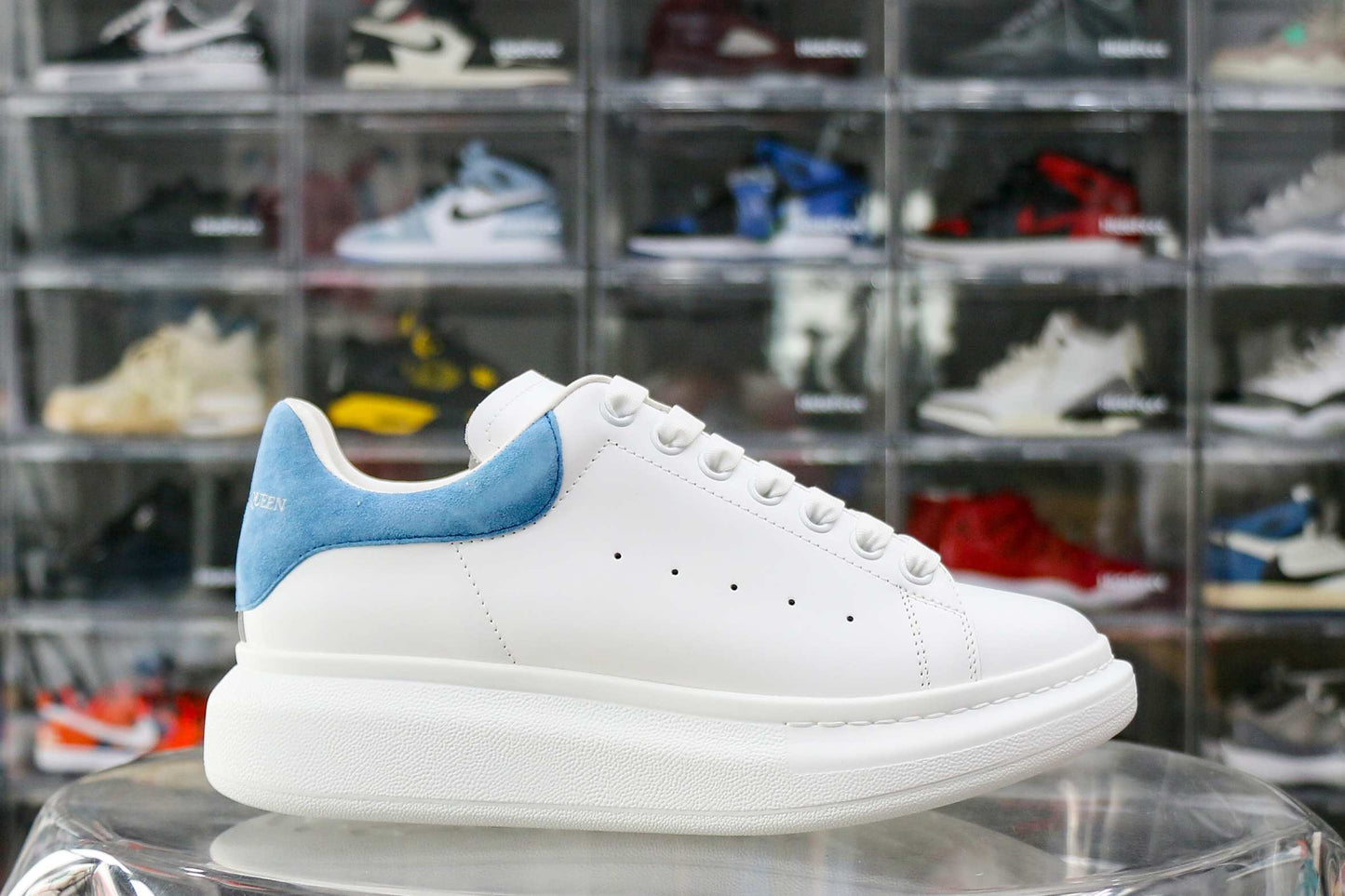 Alexander McQueen Oversized Sneaker White Ivory Blue