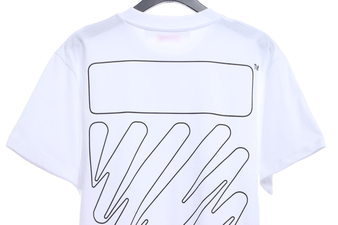 OW graffiti brush zebra crossing short sleeve