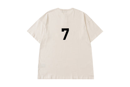 FEAR OF GOD GRAYS Henley collar letter flocking print short T-shirt