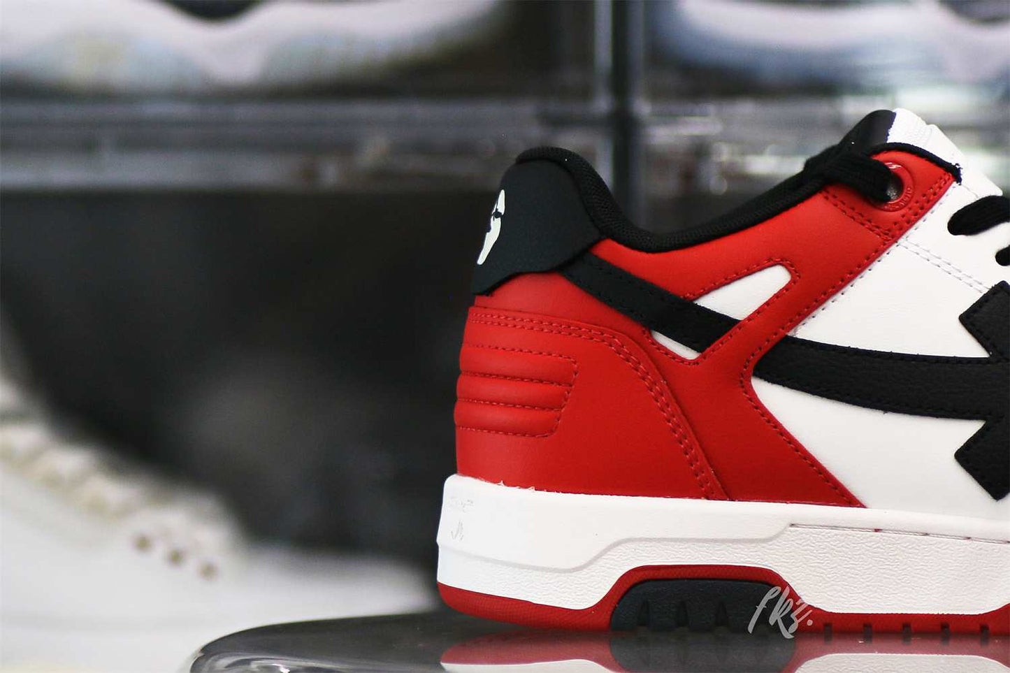 OFF-WHITE White & Black Red Out Of Office Sneakers